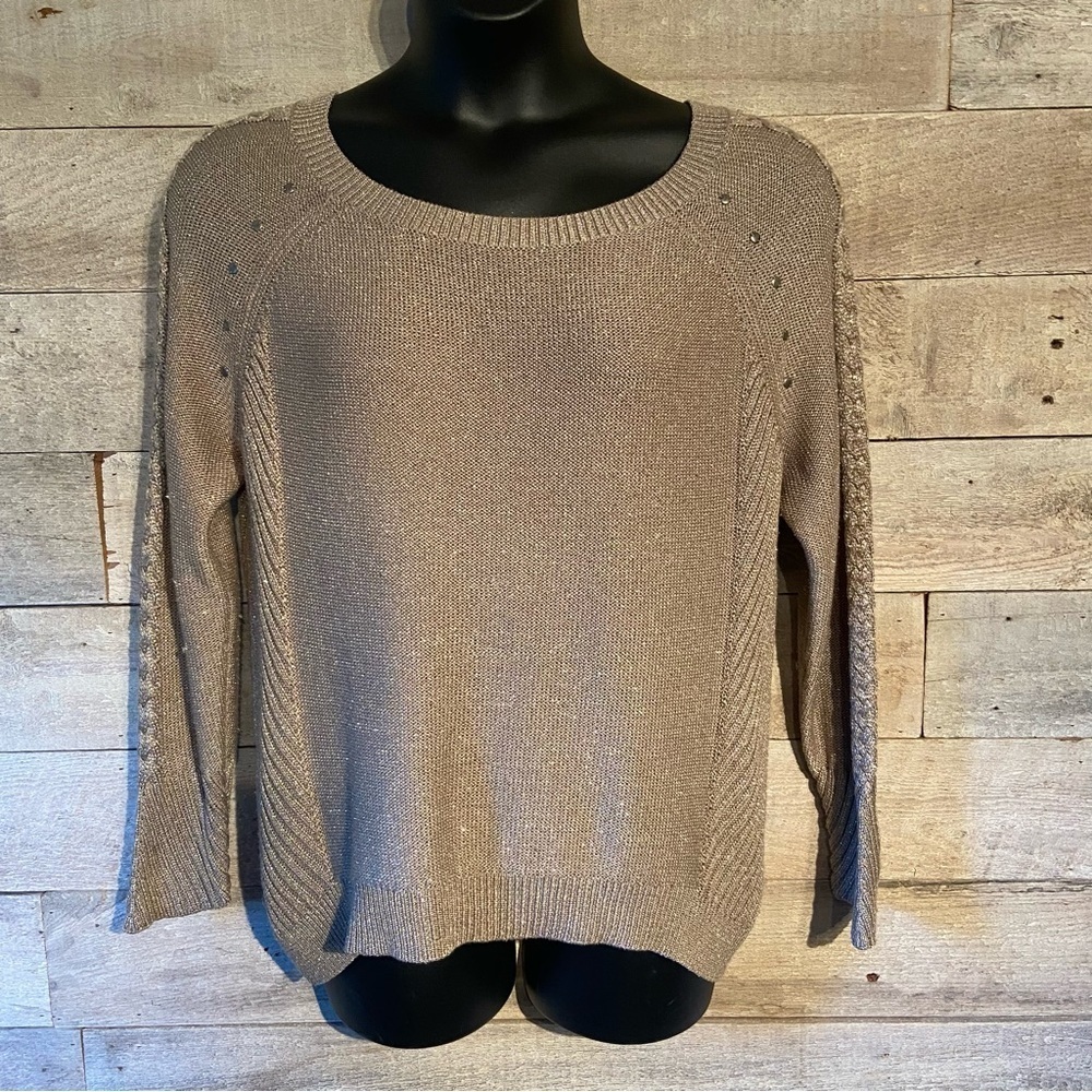 🛍️3/$30 Reitmans women's gold sweater in size X-Large Petites